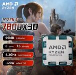 AMD Ryzen 7 7800X3D 4.2GHz L396M Processor 120W 8-Core 16-Thread R7 7800X3D Socket AM5 with code – UK Tech Authorized Store