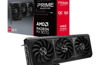 ASUS Prime Radeon RX 9070 OC Edition 16GB GDDR6 EVO Gaming Graphics Card