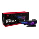 ASUS ROG Herculx Graphics Card Holder (Tool-free design, Included spirit level, Solid zinc alloy, 72-128mm, Aura Sync)