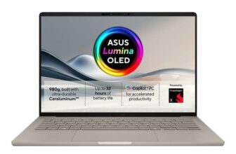 ASUS Zenbook A14 OLED UX3407QA CoPilot Laptop, 14 FHD, Snapdragon X, 16GB RAM, 1TB SSD, Backlit Keyboard