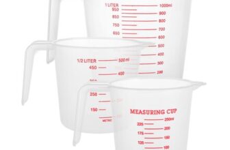 ASelected 3-Pack Plastic Measuring Jugs – 250ml, 500ml, 1000ml