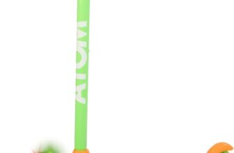 ATOM Light Up Mini Cruiser Scooter with Light-Up Wheels Adjustable Height Handles Childrens 3-Wheeled Balance Kick Ride-On Suitable for Ages 2
