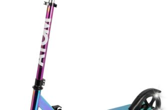ATOM Light Up Neo Chopper Max 180 Scooter Teens Foldable Kick Scooter with Light-Up Wheels Adjustable Handlebar 100cm ABEC-7 Bearings Stunt Style Ride On for Teens & Adults Max 100kg 8