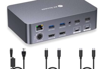 AV Access KVM Switch Dock – 2 Monitors 2 Laptops – Sold by Actions Distribution Limited FBA