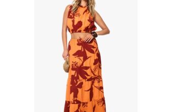 Abstract Floral Maxi Skirt