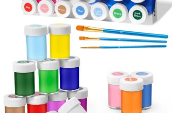 Acrylic Paint Set 14 Tubes – 20ml/Tube Non Toxic Acrylic Craft Paints for Artists Beginners Canvas Wood Painting, No Fading & Rich Pigment