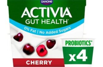 Activia Cherry Fat Free Gut Health Fruit Yoghurt