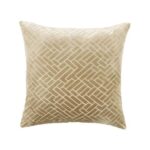 Adeline Natural Cut Velvet Large Cushion (55cm X 55cm)