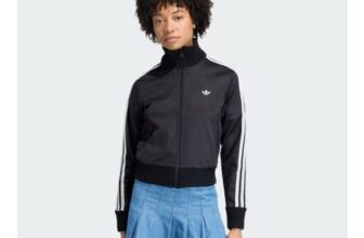 Adidas Firebird Track Top with Knitted Crochet Details