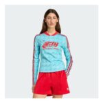 Adidas Graphic Football Allover Print Bodycon Long Sleeve Jersey