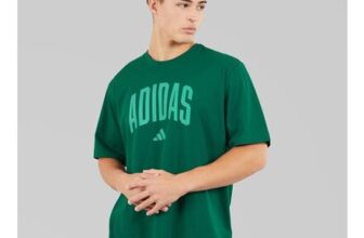 Adidas Mens Collegiate Lineage Graphic T-Shirt Collegiate Green