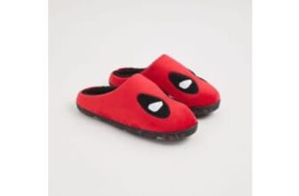 Adult Marvel Deadpool Red Mule Slippers – Sizes 3-4 Upto 11-12