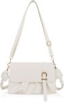 AfitLulu Ladies Crossbody Bag Small Shoulder Bag PU Leather Cross Body Bag Waterproof Ladies Handbags with Adjustable and Detachable Shoulder Strap for Parties Shopping Concerts
