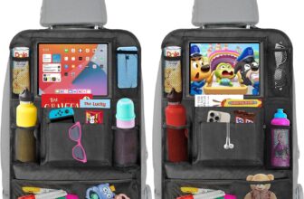 Albert Austin Car Seat Organiser Pack of 2 with 10 Pockets – Durable & Waterproof for Long Trips