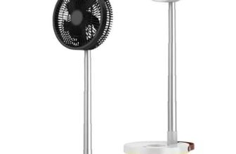 Albiano Rechargeable Portable Telescopic Fan – Black Or White