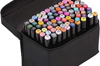 Alcohol Markers Permanent Marker Pens, Dual Tip Artist Marker Set with Carrying Bag, Quick Dry Oil-Based Markers for Drawing, Sketching, Illustration & Design (80 Colors)