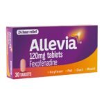 Allevia Hayfever Allergy Tablets, Prescription Strength 120 mg Fexofenadine, 24hr Relief, 30 Tablets