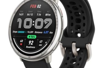 Amazfit Active 2 Smart Watch 44mm, GPS Maps with Direction, Fitness Tracker, 10 Day Battery, Sleep Monitor – Prime Exclusive