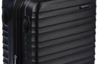Amazon Basics Hard Shell Small Suitcase 55 x 37.5 x 25.5cm – Black (Prime Deal)