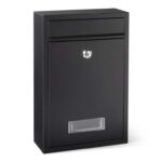 Amazon Basics Post Box, Wall Mount Lockable Letter Box, Durable Galvanised Steel, for Daily Post and Small Parcels, 32.5 x 21.5 x 9.0 cm