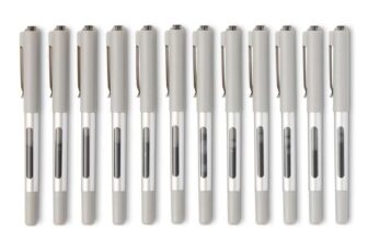 Amazon Basics Premium Rollerball Pens, Fine-Point Executive Writing Pens, 0.7mm, Black, 12-Pack