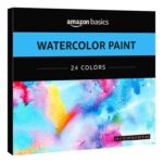 Amazon Basics Vibrant Color Watercolor Paint Set Tubes, 24 count, Multicolour (Prime Exclusive)