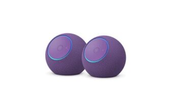 Amazon Echo Dot Max Bluetooth Speaker with Hub, Amethyst (2-Pack)