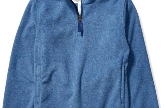 Amazon Essentials Boys and Toddlers Polar Fleece Quarter-Zip Pullover Jacket size 6-7