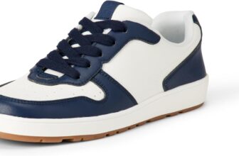 Amazon Essentials Unisex Kids Low-Top Lace-Up Court Trainers for Boys and Girls