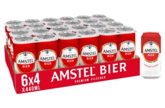 Amstel Bier Lager Beer Cans, 24 x 440 ml