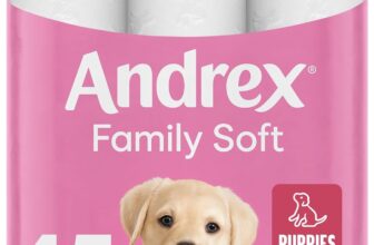 Andrex Family Soft Toilet Roll – 45 Toilet Rolls, Bulk Buy, Fragrance Free, FSC Certified