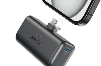 Anker Nano Power Bank, Mini Portable Charger with Built-In Foldable USB-C Connector, 5,000mAh Battery Pack 22.5W – Sold by AnkerDirect UK