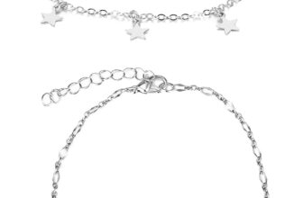 Ankles Chains for Women Adjustable Silver Rose and Gold Bracelet Bohemian Heart Pearl Rhinestone