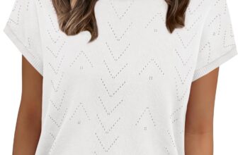 Aokosor 3/4 Sleeve Tops for Womens Lace Blouse Ladies Crew Neck Tunic Shirts Casual Loose Fit Womens Tops