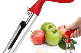 Apple Corer Remover, Apple Slicer Cutter, Apple Cutter with Serrated Stainless Steel Blade and Ergonomic ABS Handle
