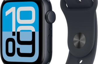Apple Watch SE 3 GPS 44mm Smartwatch with Midnight Aluminium Case with Midnight Sport Band S/M. Fitness and Sleep Trackers, Heart Rate Monitor, Always-On Display, Water Resistant