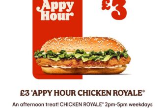 Appy Hour Chicken Royale – 2pm-5pm weekdays only via App