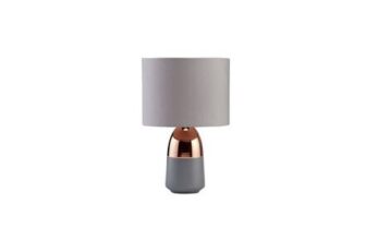 Argos Home Duno Touch Table Lamp – Grey & Copper