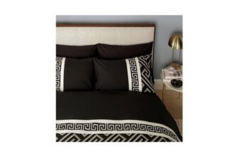 Argos Home Greek Geo Black & Grey Bedding Set – Single