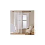 Argos Home Slot Top Sheer Voile Curtain – White – 140x137cm