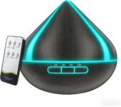 Aroma Diffuser Electric Humidifier : Ultrasonic Diffusers for Home – 500ml&4 Timers& 7-LED – For Family&In Office Bedroom – With Remote Control & Gift, Black