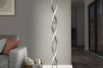 Artika Chrome Swirl LED Floor Lamp