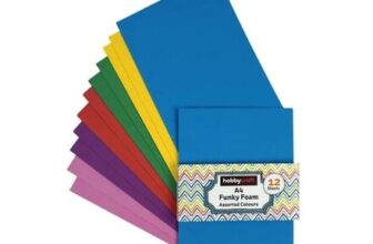 Assorted EVA Foam Sheets A4 12 Pack