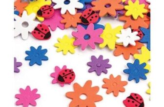 Assorted Flowers and Ladybird Foam Stickers