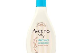 Aveeno Baby Daily Care Moisturising Lotion, 250ml, Fast-Absorbing, Prebiotic Oatmeal