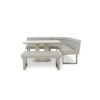 Avorio Fixed Dining Table, Low Dining Bench