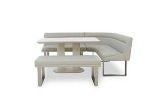 Avorio Fixed Dining Table, Low Dining Bench