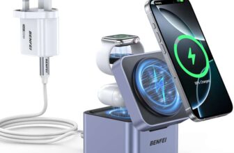 BENFEI 3-in-1 Foldable Charger Stand Wireless Charging Includes 33W Charger (For Apple) With Voucher BENFEI Direct GB FBA