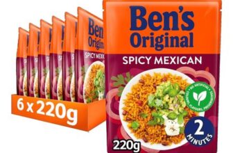 BENS ORIGINAL Spicy Mexican Microwave Rice, Bulk Multipack 6 X 220g Pouches