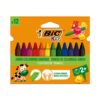 BIC Kids Plastidecor Colouring Crayons, 12 Assorted